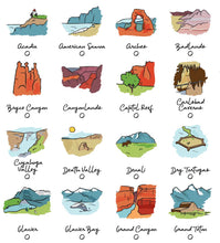 Load image into Gallery viewer, 63 National Parks Checklist Poster 🌲 Free Shipping 🚚 "Inspire park adventures for years to come 🤠"