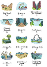 Load image into Gallery viewer, 63 National Parks Checklist Poster 🌲 Free Shipping 🚚 "Inspire park adventures for years to come 🤠"