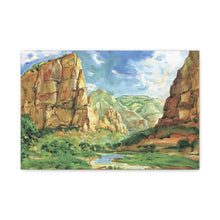 Load image into Gallery viewer, Zion National Park Painted Canvas Print
