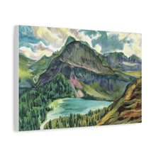 Load image into Gallery viewer, Glacier National Park Painted Canvas Print