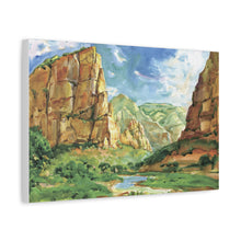 Load image into Gallery viewer, Zion National Park Painted Canvas Print