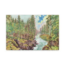 Load image into Gallery viewer, Mount Rainier National Park Painted Canvas Print