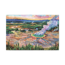 Load image into Gallery viewer, Yellowstone National Park Painted Canvas Print
