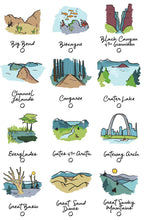 Load image into Gallery viewer, 63 National Parks Checklist Poster 🌲 Free Shipping 🚚 Includes New River Gorge National Park 🙌 &quot;Inspire park adventures for years to come 🤠&quot;