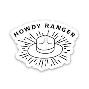 Sticker 4-Pack:  "Howdy Ranger" + "Protect Our Parks" + "Earth Day" + "Tread Lightly"🌲 Weatherproof 💦 All High Quality 👌 3" x 3"